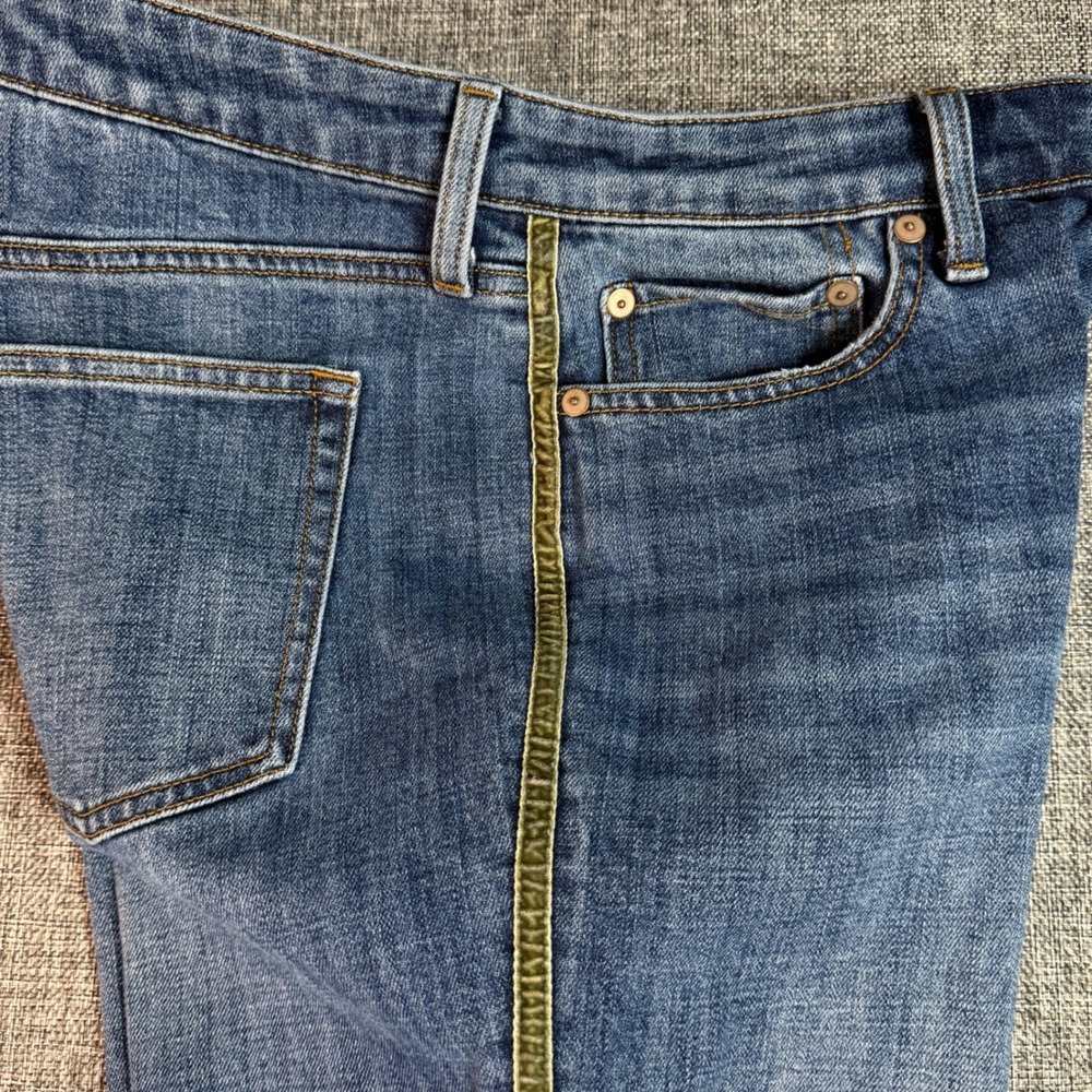 Women J.Crew Straight Leg Jeans | Waist 28 - Est. Size 6/8| Velvet Tuxedo Stripe